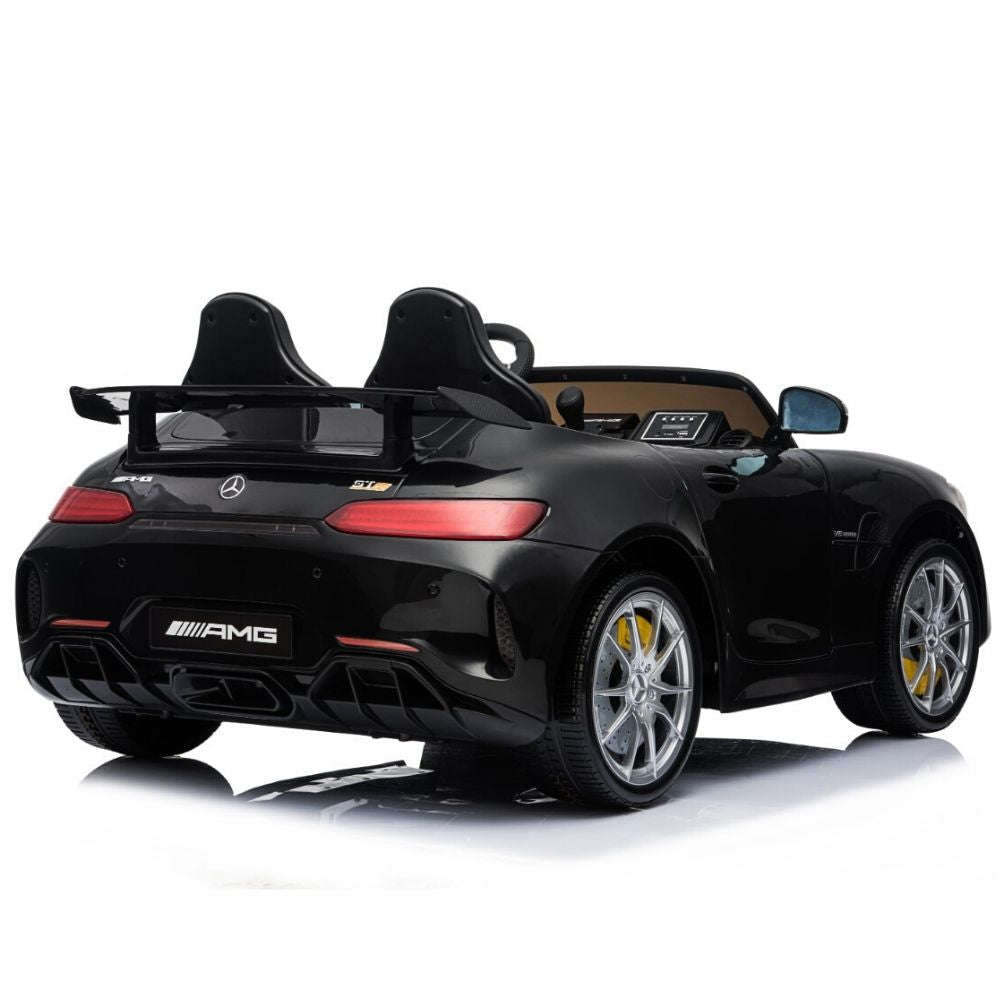 Black  Licensed Mercedes GTR with RC Remote,2 Leather Seat,Painted and Real EVA Rubber Tires ( Newest Versión).