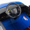 Blue Licensed Lamborghini Ride On Car with Leather Seat,Remote and Rubber Tires (Newest Version).