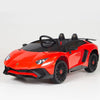 Red Licensed Lamborghini Ride On Car with Leather Seat,Remote and Rubber Tires (Newest Version).