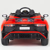 Red Licensed Lamborghini Ride On Car with Leather Seat,Remote and Rubber Tires (Newest Version).