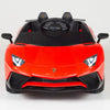 Red Licensed Lamborghini Ride On Car with Leather Seat,Remote and Rubber Tires (Newest Version).