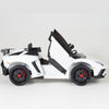 White Licensed Lamborghini Ride On Car with Leather Seat,Remote and Rubber Tires (Newest Version).