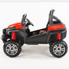 Two seater Red UTV 4x4 12Volt with Remote and Rubber Tires.