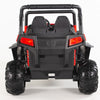 Two seater Red UTV 4x4 12Volt with Remote and Rubber Tires.