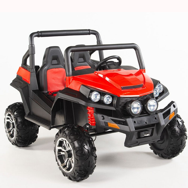 Two seater Red UTV 4x4 12Volt with Remote and Rubber Tires
