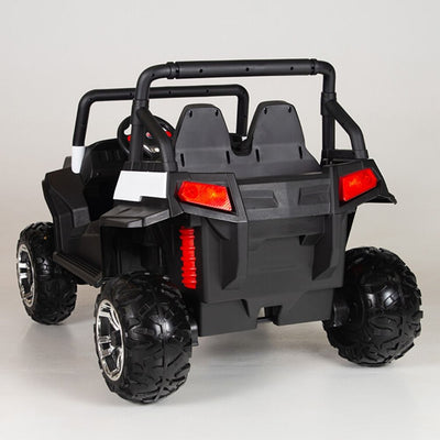 Two seater RED UTV 4x4 12Volt with Remote and Rubber Tires.