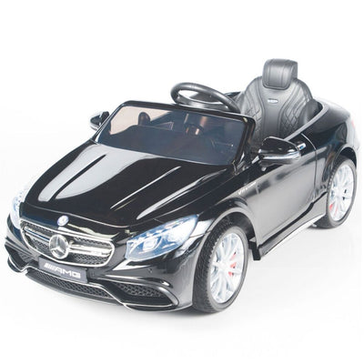 Black Licensed Mercedes 12V Ride On with RC/Remote,Mp3 Player,Real EVA Rubber Tires (Latest Versión).