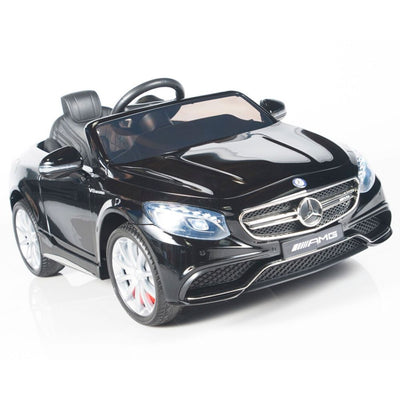 Black Licensed Mercedes 12V Ride On with RC/Remote,Mp3 Player,Real EVA Rubber Tires (Latest Versión).