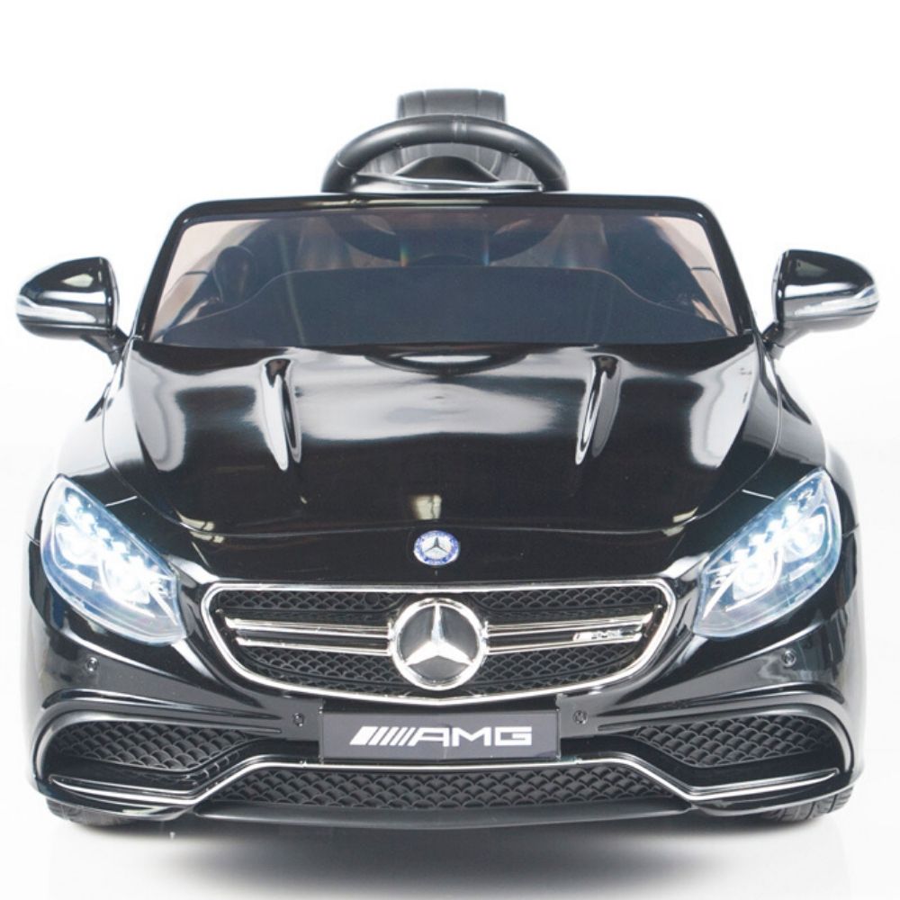 Black Licensed Mercedes 12V Ride On with RC/Remote,Mp3 Player,Real EVA Rubber Tires (Latest Versión).