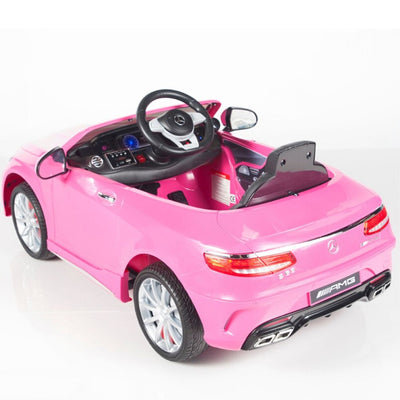 Pink Licensed Mercedes 12V Ride On with RC/Remote,Mp3 Player,Real EVA Rubber Tires (Latest Versión).