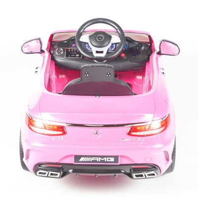 Pink Licensed Mercedes 12V Ride On with RC/Remote,Mp3 Player,Real EVA Rubber Tires (Latest Versión).