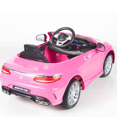 Pink Licensed Mercedes 12V Ride On with RC/Remote,Mp3 Player,Real EVA Rubber Tires (Latest Versión).