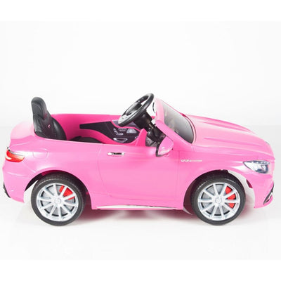 Pink Licensed Mercedes 12V Ride On with RC/Remote,Mp3 Player,Real EVA Rubber Tires (Latest Versión).