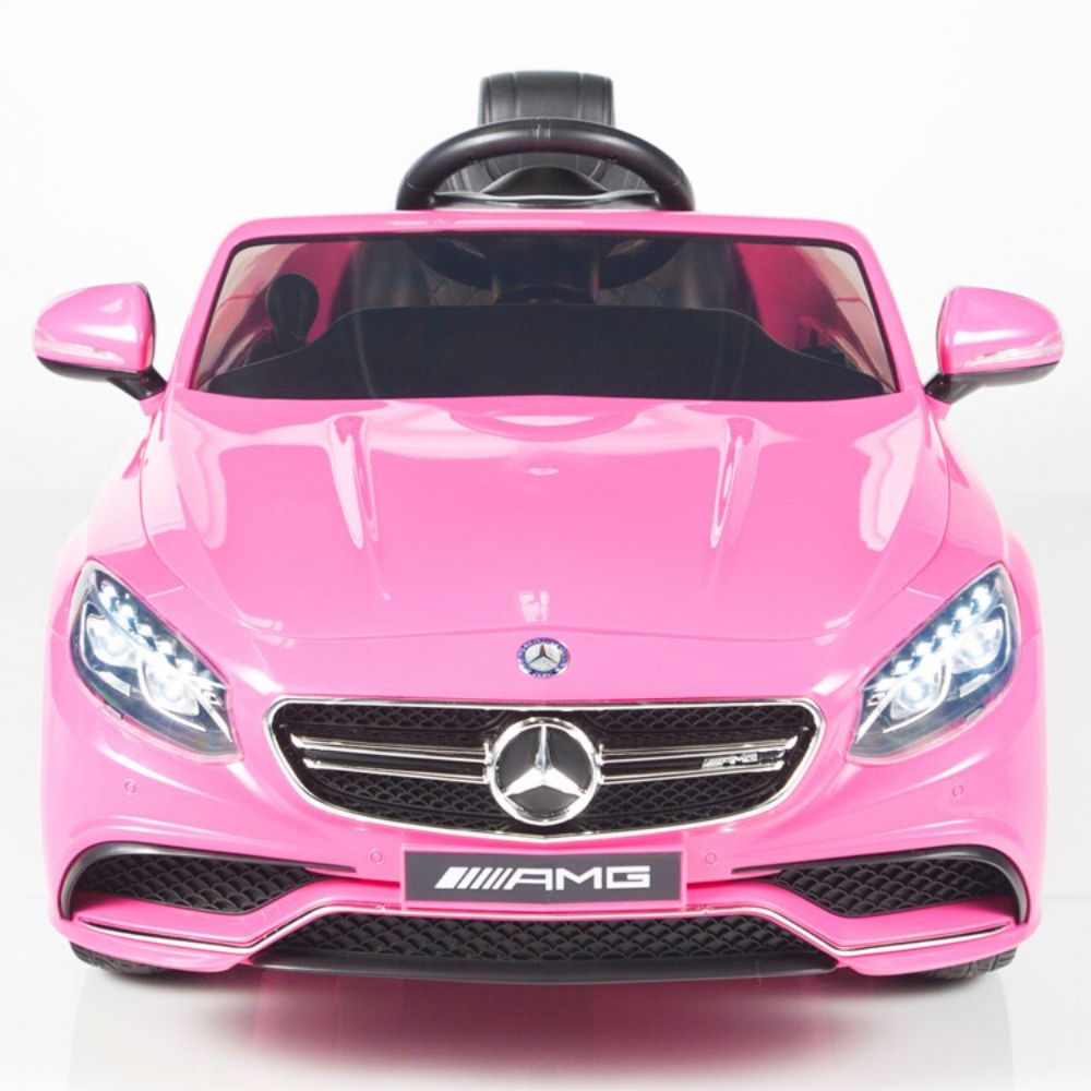 Pink Licensed Mercedes 12V Ride On with RC/Remote,Mp3 Player,Real EVA Rubber Tires (Latest Versión).