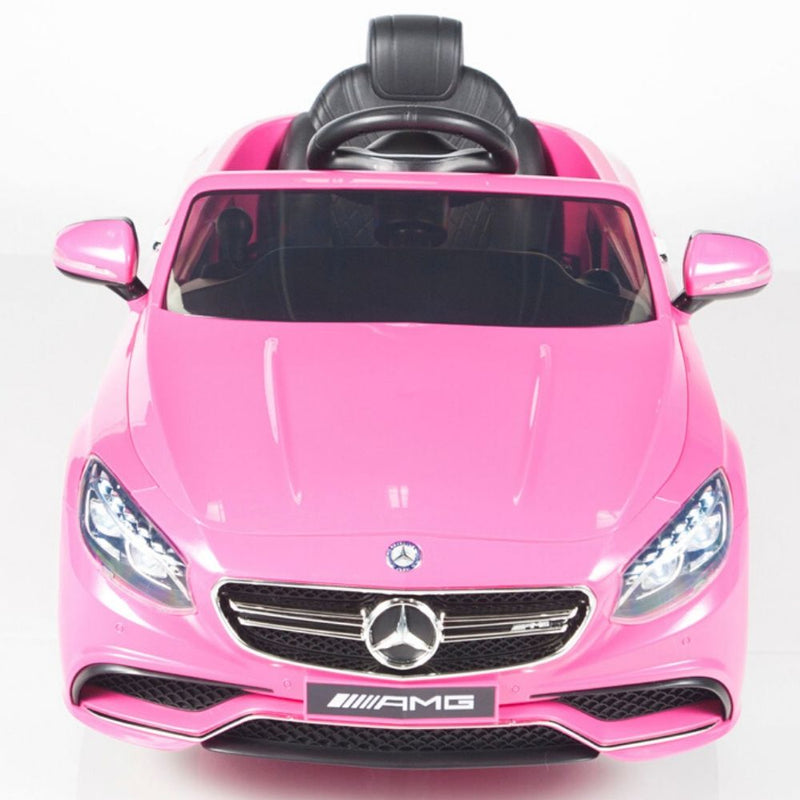 Pink Licensed Mercedes 12V Ride On with RC/Remote,Mp3 Player,Real EVA Rubber Tires (Latest Versión).