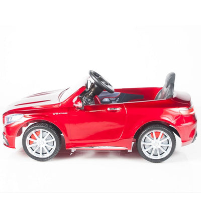 Red Licensed Mercedes 12V Ride On with RC/Remote,Mp3 Player,Real EVA Rubber Tires (Latest Versión).