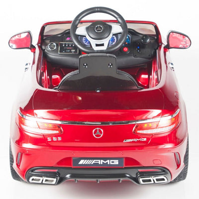 Red Licensed Mercedes 12V Ride On with RC/Remote,Mp3 Player,Real EVA Rubber Tires (Latest Versión).