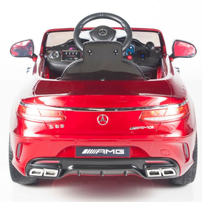 Red Licensed Mercedes 12V Ride On with RC/Remote,Mp3 Player,Real EVA Rubber Tires (Latest Versión).