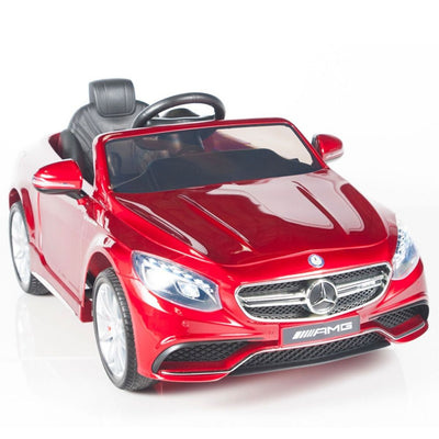 Red Licensed Mercedes 12V Ride On with RC/Remote,Mp3 Player,Real EVA Rubber Tires (Latest Versión).