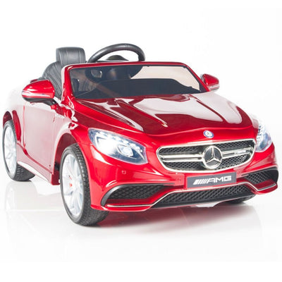 Red Licensed Mercedes 12V Ride On with RC/Remote,Mp3 Player,Real EVA Rubber Tires (Latest Versión).