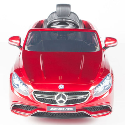 Red Licensed Mercedes 12V Ride On with RC/Remote,Mp3 Player,Real EVA Rubber Tires (Latest Versión).