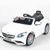 White Licensed Mercedes 12V Ride On with RC/Remote,Mp3 Player,Real EVA Rubber Tires (Latest Versión).