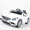 White Licensed Mercedes 12V Ride On with RC/Remote,Mp3 Player,Real EVA Rubber Tires (Latest Versión).