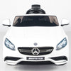 White Licensed Mercedes 12V Ride On with RC/Remote,Mp3 Player,Real EVA Rubber Tires (Latest Versión).