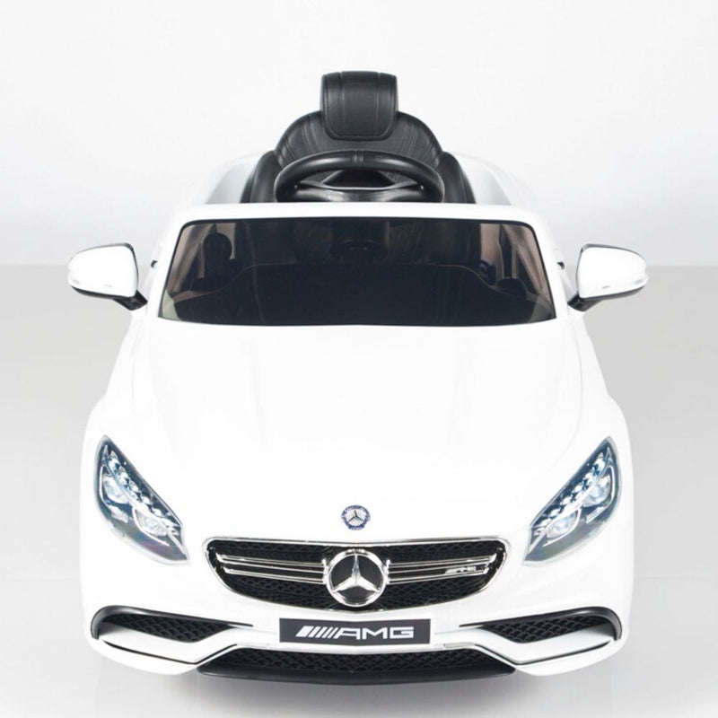 White Licensed Mercedes 12V Ride On with RC/Remote,Mp3 Player,Real EVA Rubber Tires (Latest Versión).