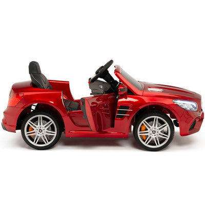 Licensed RED Mercedes Electric ride on with Remote,Leather Seat,Rubber Tires (Newest Versión).