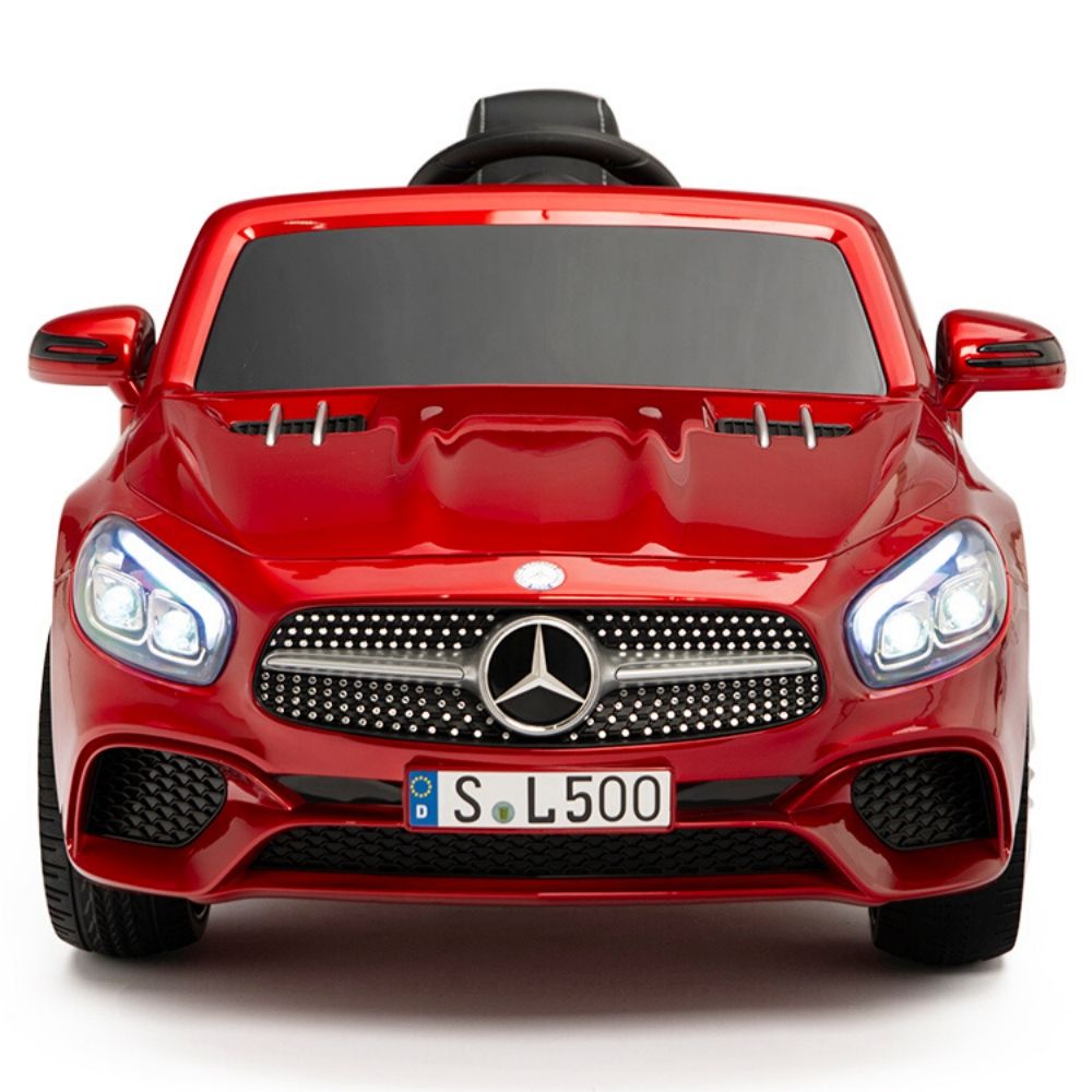 Licensed RED Mercedes Electric ride on with Remote,Leather Seat,Rubber Tires (Newest Versión).