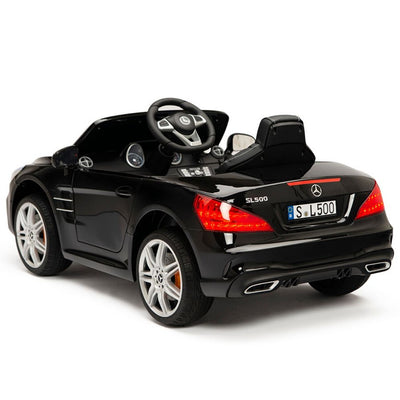 Licensed BLACK Mercedes SL500 with Remote,Leather Seat,Rubber Tires (Newest Versión).