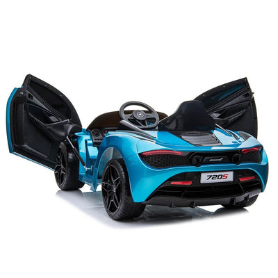 Licensed Blue 12V Battery powered kids electric car With Leather seat,12Volt Motors,RC Remote ( Newest Versión )