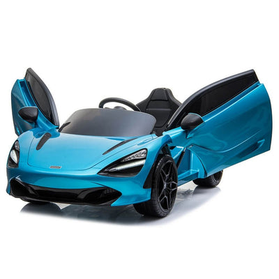 Licensed Blue 12V Battery powered kids electric car With Leather seat,12Volt Motors,RC Remote ( Newest Versión )