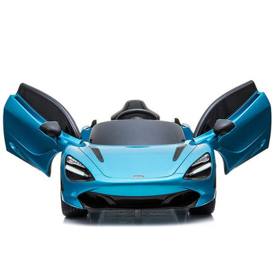 Licensed Blue 12V Battery powered kids electric car With Leather seat,12Volt Motors,RC Remote ( Newest Versión )