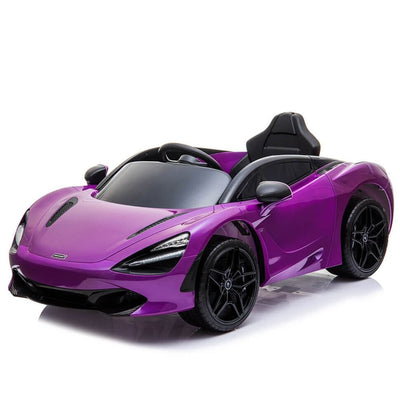 Licensed Purple 12V Battery powered kids electric car With Leather seat,12Volt Motors,RC Remote ( Newest Versión )