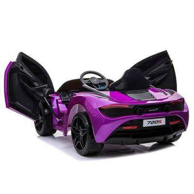 Licensed Purple 12V Battery powered kids electric car With Leather seat,12Volt Motors,RC Remote ( Newest Versión )