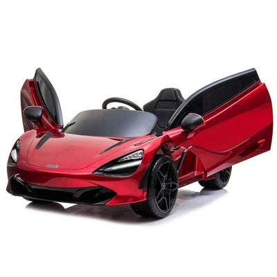 Licensed Red 12V Battery powered kids electric car With Leather seat,12Volt Motors,RC Remote ( Newest Versión )