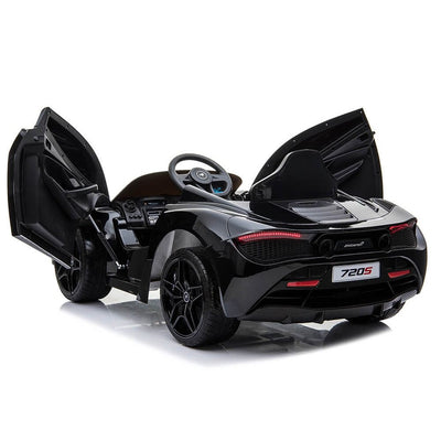 Licensed Black 12V Battery powered kids electric car With Leather seat,12Volt Motors,RC Remote ( Newest Versión )