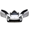 Licensed White McLaren 720s With Leather seat,12Volt Motors,RC Remote ( Newest Versión )