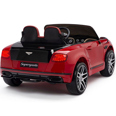 Licensed Bentley BLACK-RED GT Super Sports RC/Remote Real EVA Rubber Tires (Newest Versión )