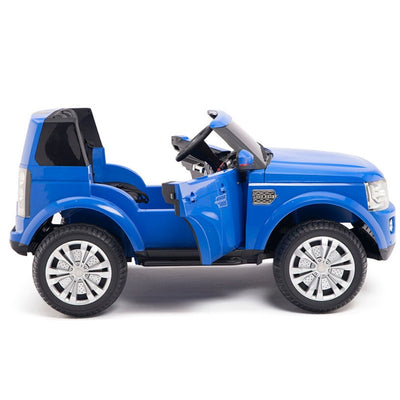 Licensed Discovery Ride On BLUE Truck R/C Remote,Real EVA Rubber Tires,Leather Seat