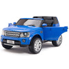 Licensed Discovery Ride On BLUE Truck R/C Remote,Real EVA Rubber Tires,Leather Seat