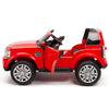 Licensed Discovery Ride On RED Truck R/C Remote,Real EVA Rubber Tires,Leather Seat