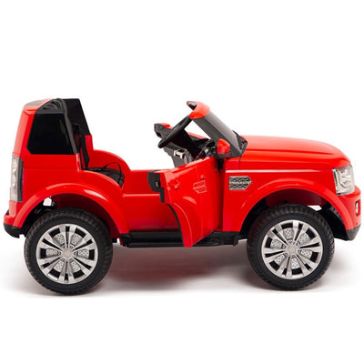 Licensed Discovery Ride On RED Truck R/C Remote,Real EVA Rubber Tires,Leather Seat