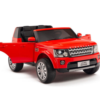 Licensed Discovery Ride On RED Truck R/C Remote,Real EVA Rubber Tires,Leather Seat