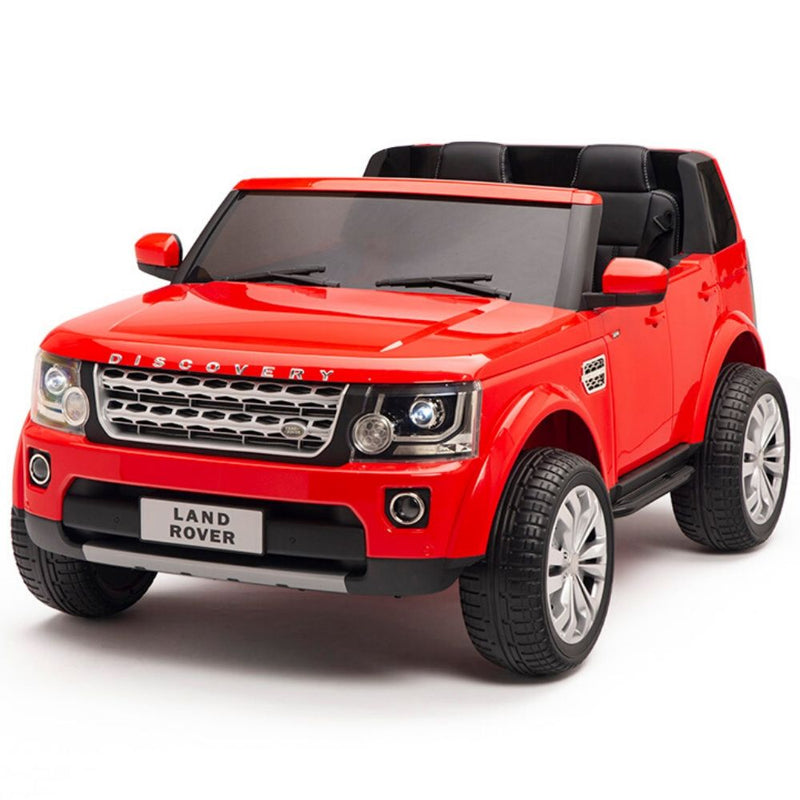 Licensed Discovery Ride On RED Truck R/C Remote,Real EVA Rubber Tires,Leather Seat