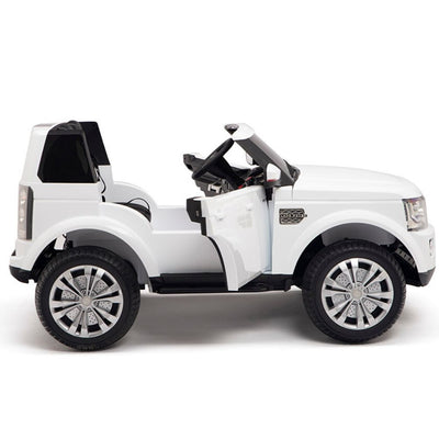 Licensed Discovery Ride On WHITE Truck R/C Remote,Real EVA Rubber Tires,Leather Seat