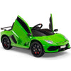 Licensed Green Lamborghini Ride On Car R/C Remote Leather Seat Real EVA Rubber Tires (Newest Versión )