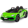 Licensed Green Lamborghini Ride On Car R/C Remote Leather Seat Real EVA Rubber Tires (Newest Versión )